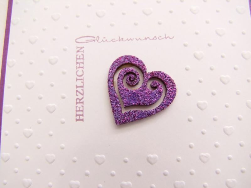 Karte Glitzerherz