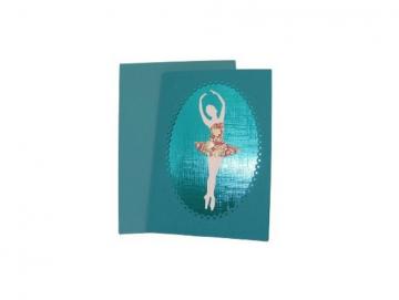 Karte Ballerina türkis