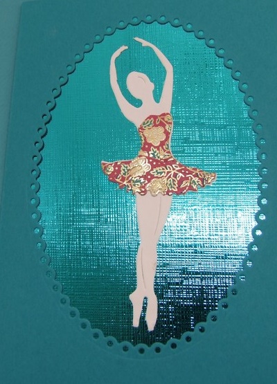 Karte Ballerina türkis