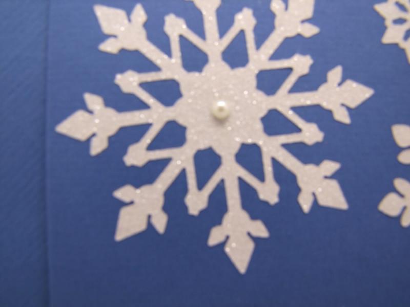 Karte Weihnachten Schneeflocken
