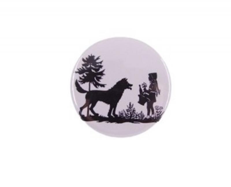 Taschenspiegel Scherenschnitt Rotkäppchen