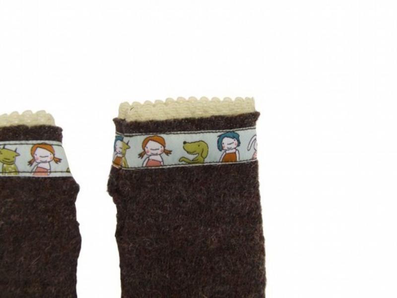 Kinderstulpen braun Kinder