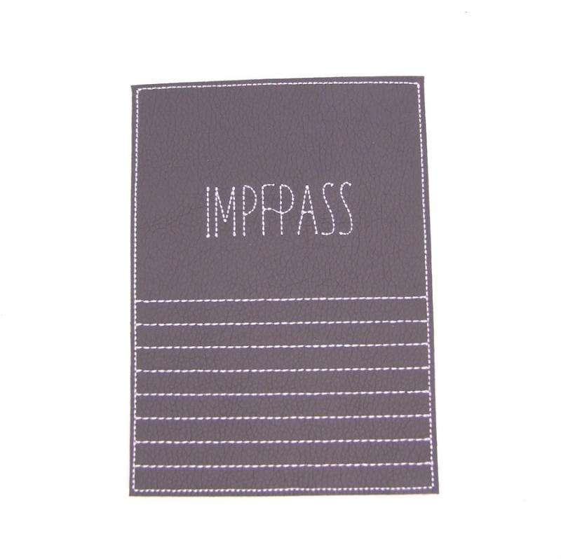 Impfpasshülle grau/weiss